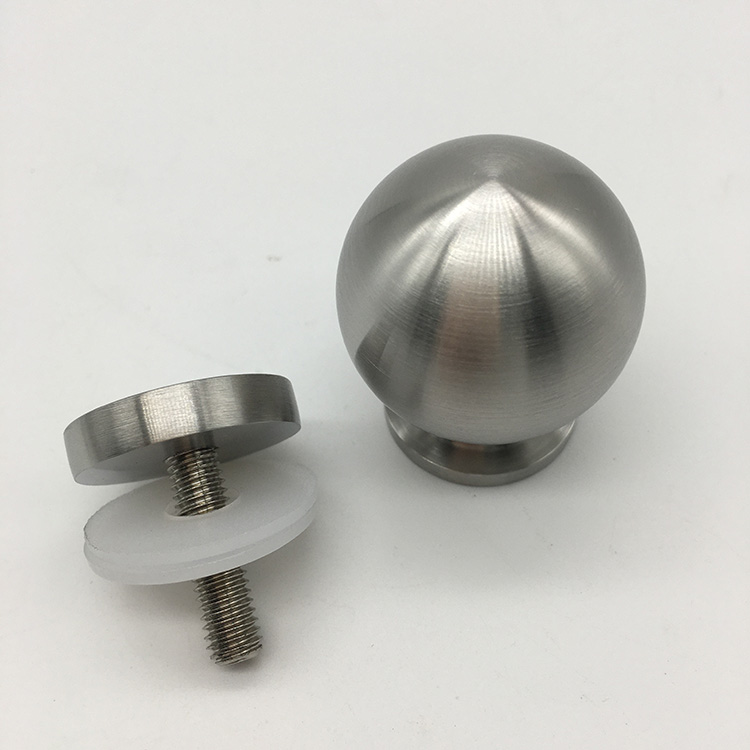 Black or SSS stainless steel small round door handle knob for glass door