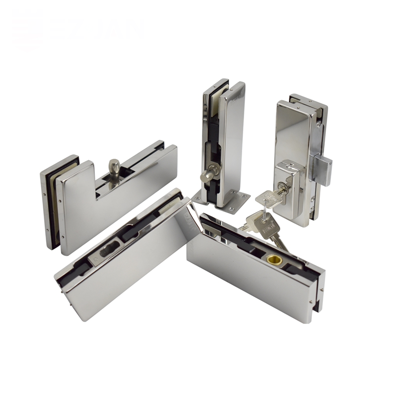 Silver Stainless Steel Glass Patch Lock Fittings
